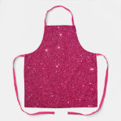 ラグジュアリーピンクグリッター エプロン (正面)