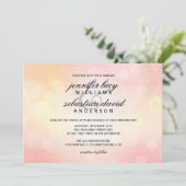 ラグジュアリーピンクグリッター《写真》ぼけ味ライトシック結婚ズ 招待状 (スタンド正面)