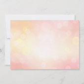 ラグジュアリーピンクグリッター《写真》ぼけ味ライトシック結婚ズ 招待状 (裏面)