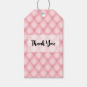 ラグジュアリーピンクタフテッドダイヤモンドパターンありがとう ギフトタグ (正面)