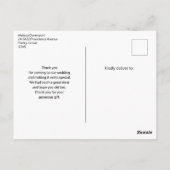 ラグジュアリーピンクタフテッドダイヤモンドパターンありがとう ポストカード (裏面)