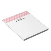 ラグジュアリーピンクタフテッドダイヤモンド縁ど ノートパッド (アングル)