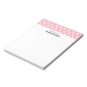 ラグジュアリーピンクタフテッドダイヤモンド縁ど ノートパッド (回転)