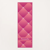 ラグジュアリーピンクダイヤモンドスパークルツェンヨガナマステ ヨガマット (正面)