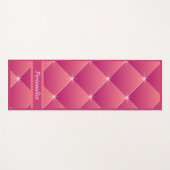 ラグジュアリーピンクダイヤモンドスパークルツェンヨガナマステ ヨガマット (正面(横))