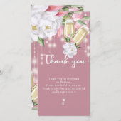 ラグジュアリーピンクフローラ30歳の誕生日 サンキューカード (正面/裏面)