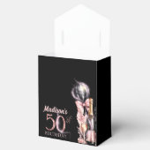 ラグジュアリーピンクブラックシャンパン50誕生日 フェイバーボックス (オープン)