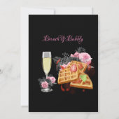 ラグジュアリーピンクブラックフローラインキングブランチ&バブリーI 招待状 (裏面)