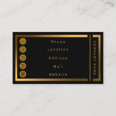 ラグジュアリーピンクローズ赤面グリッターマーブルカスタマイズ 名刺 (裏面)