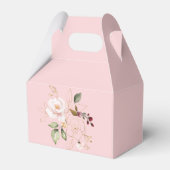 ラグジュアリーピンク赤面金ゴールドフローラ聖餐式 フェイバーボックス (裏面サイド)
