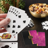 ラグジュアリーピンク金ゴールドグリッター トランプ (インサイチュ)