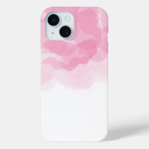 ラグジュアリーピンク魔法バラウォーターカラー抽象芸術アート iPhone 15ケース