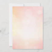 ラグジュアリーピンク《写真》ぼけ味ライトシック婚約パーティ 招待状 (裏面)