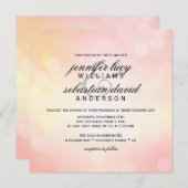 ラグジュアリーピンク《写真》ぼけ味ライトシック結婚ズ 招待状 (正面/裏面)