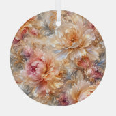 ラグジュアリーファンタジーの花々 ガラスオーナメント (裏面)