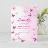 ラグジュアリーファースト1thバースデーバタフライパーティー 招待状 (スタンド正面)