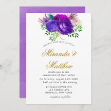 ラグジュアリーフィエスタピーコックグリッター結婚式招待状