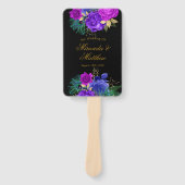 ラグジュアリーフィエスタピーコック結婚金ゴールドズサンキューユー ハンドファン (正面)