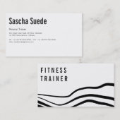 ラグジュアリーフィットネス白黒プロフェッショナル 名刺 (正面/裏面)