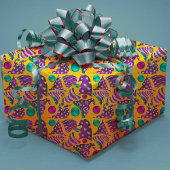 ラグジュアリーフェイクイエローグリッター格言ハットクリスマス ラッピングペーパーシート