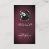 ラグジュアリーフェイクグラディエントバイオレットとブルゴーニュ2枚の写真 名刺 (裏面)