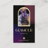 ラグジュアリーフェイクグラディエントバイオレットとブルゴーニュ2枚の写真 名刺 (正面)