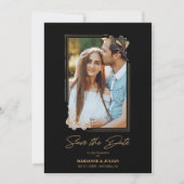 ラグジュアリーフェイクゴールデン枝ファンシー書道 セーブザデート (正面)