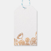 ラグジュアリーフェイクゴールドフォイルフローラ結婚ズサンキュー ギフトタグ (裏面)