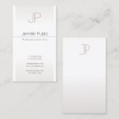 ラグジュアリーフェイクシルバートレンディークリエイティブモノグラムプレーン 名刺 (正面/裏面)