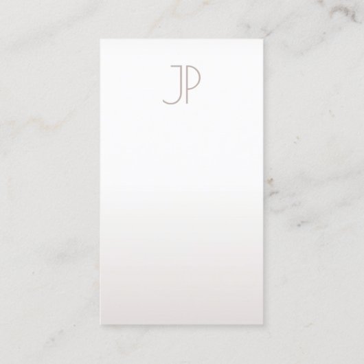 ラグジュアリーフェイクシルバートレンディークリエイティブモノグラムプレーン 名刺 (裏面)