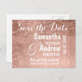 ラグジュアリーフェイクバラ金ゴールドリーフは日付を保存 案内ポストカード (正面/裏面)