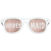 ラグジュアリーフェイクバラ金ゴールドリーフブライデスメイド レトロサングラス (正面)