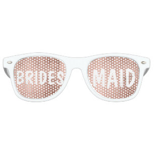 ラグジュアリーフェイクバラ金ゴールドリーフブライデスメイド レトロサングラス