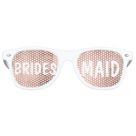 ラグジュアリーフェイクバラ金ゴールドリーフブライデスメイド レトロサングラス (正面)