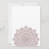 ラグジュアリーフェイクローズ金ゴールドマンダラホワイトベビーシャワー 招待状 (裏面)