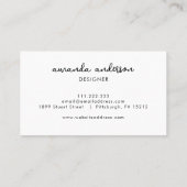 ラグジュアリーフェイク金ゴールドサークルホワイト名刺 名刺 (裏面)