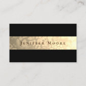 ラグジュアリーフェイク金ゴールドヒョウのテクスチャストライプ 名刺 (正面)