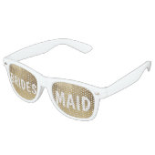 ラグジュアリーフェイク金ゴールドリーフブライデスメイド レトロサングラス (アングル)