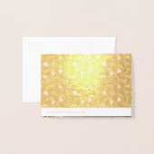 ラグジュアリーフォイルエレガントフォト葉フォッド結婚 箔カード (裏面封筒付き)