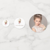 ラグジュアリーフォトベージュバルーングリッターパーティー コンフェッティ (正面)