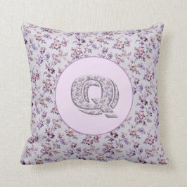 ラグジュアリーフラワーズモノグラムQ クッション