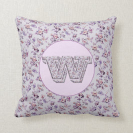 ラグジュアリーフラワーズモノグラムW クッション