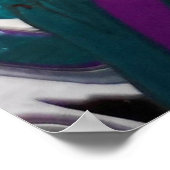 ラグジュアリーフリウッドアート抽象芸術トレンディーカラフル背景 ポスター (角)