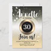 ラグジュアリーフリッターのスパークリー誕生日パーティー 招待状 (正面)