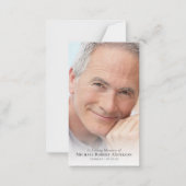 ラグジュアリーフルフォトメモリアル祈りの言葉カード ノートカード (正面)