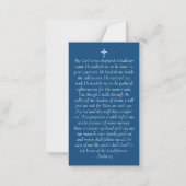 ラグジュアリーフルフォトメモリアル祈りの言葉カード ノートカード (裏面)