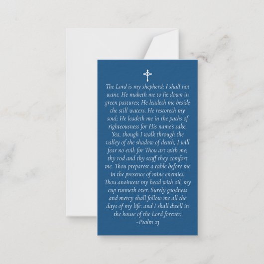 ラグジュアリーフルフォトメモリアル祈りの言葉カード ノートカード (裏面)