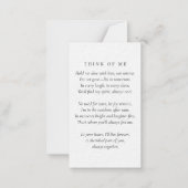 ラグジュアリーフルフォトメモリアル祈りの言葉カード ノートカード (裏面)