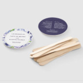 ラグジュアリーフローラアネモネパープル結婚式 プログラム ハンドファン (組立なし)