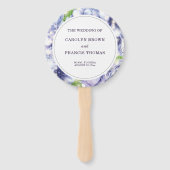 ラグジュアリーフローラアネモネパープル結婚式 プログラム ハンドファン (正面)